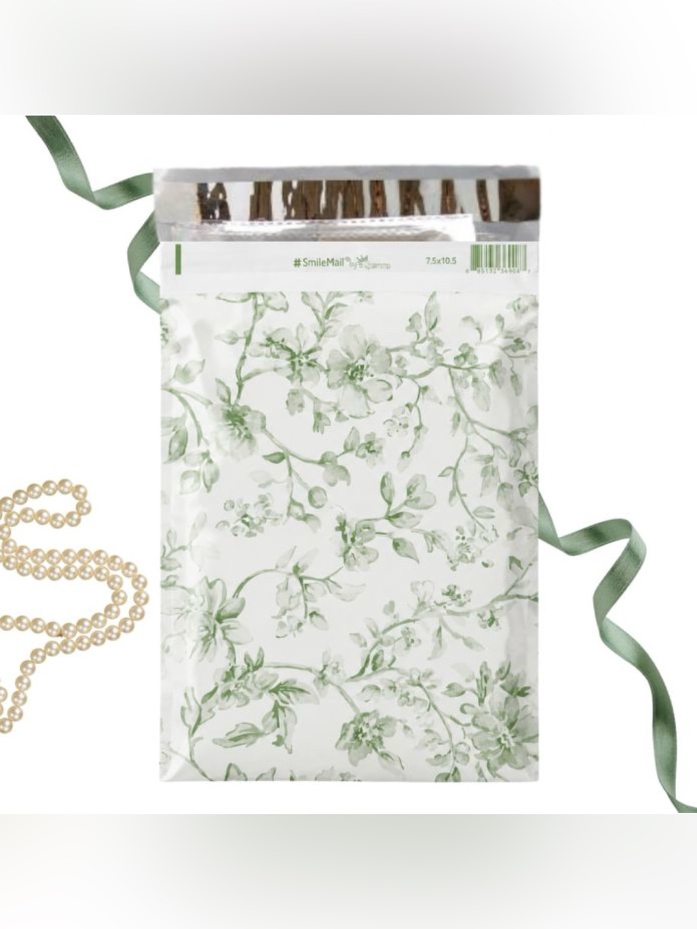 30 7.5” x 10.5” Toile Floral Poly Mailers - Picture 2 of 2